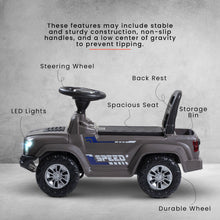 Baybee Push Ride on Baby Jeep for Kids Toys with LED Light & Storage Bin