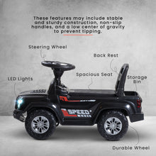 Baybee Push Ride on Baby Jeep for Kids Toys with LED Light & Storage Bin