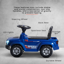 Baybee Push Ride on Baby Jeep for Kids Toys with LED Light & Storage Bin