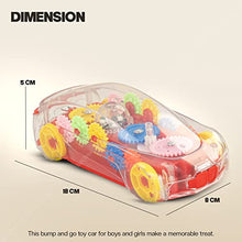 Baybee 3D Transparent Concept Gear Car Toys for Kids