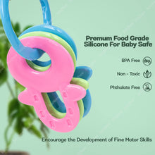 Baybee Baby Rattles Toys Set for Babies, Non-Toxic Rattle Teether Set with Smooth Edges.