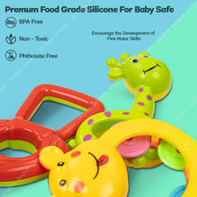Baybee Baby Rattles Toys Set for Babies, Non-Toxic Rattle Teether Set with Smooth Edges.