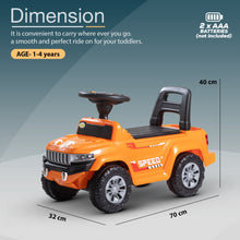 Baybee Speedy Baby Ride on Car for Kids, Push Ride on Toy With Led Light