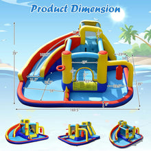 Inflatable Water Slide for Kids Water Park Jump Castle with 2 Splash Pools, Boxing, Water Slides Inflatables for Kids, Blow up Backyard Party Outdoor Water Slide Bounce House with Blower