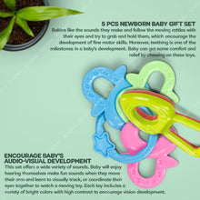 Baybee Baby Rattles Toys Set for Babies, Non-Toxic Rattle Teether Set with Smooth Edges.