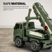 BAYBEE Friction Powered Push and Go Military Truck Toys for Kids