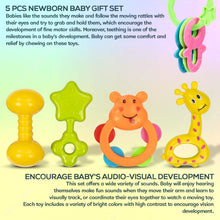 Baybee 5 Pcs Baby Rattles Teether Toys Set for Babies