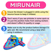 Inflatable Bounce House, Blow Up Bouncy House Include Slide, Outdoor Backyard Water Park with Air Blower, Splash Pool, Water Cannon, Climbing Wall, Bounce Water Prak for Kids