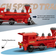 Baybee Steam Engine Train Toys for Kids, Pull and Go Train Toy with Light