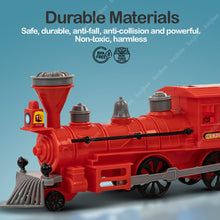 Baybee Steam Engine Train Toys for Kids, Pull and Go Train Toy with Light