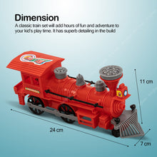 Baybee Steam Engine Train Toys for Kids, Pull and Go Train Toy with Light
