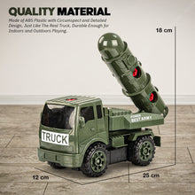 BAYBEE Friction Powered Push and Go Military Truck Toys for Kids