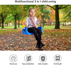 Baybee 3 in 1 Adjustable Baby Swing Chair for Kids with High Backrest, Rope & Safety Support