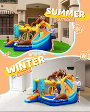 Inflatable Bounce House for Kids Fun, Double Slide Jumping Inflatable Bouncer Blow Up Toddler Bouncy House with Blower Use for Indoor & Outdoor