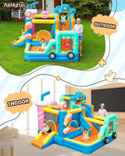 Inflatable Bounce House for Kids 2-15 with Double Slide Ice Cream Theme