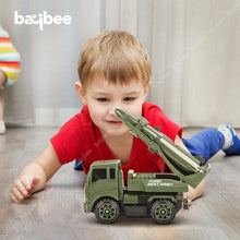 BAYBEE Friction Powered Push and Go Military Truck Toys for Kids