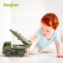 BAYBEE Friction Powered Push and Go Military Truck Toys for Kids