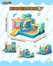 Inflatable Bounce House for Kids 2-15 with Double Slide Ice Cream Theme