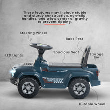 Baybee Push Ride on Baby Jeep for Kids Toys with LED Light & Storage Bin