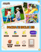 Inflatable Bounce House for Kids 2-15 with Double Slide Ice Cream Theme