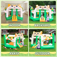 Inflatable Bounce House for Kids with Blower, Bouncy Jumping Castle with Slide, Large Bounce Area Cute Theme Thick and Durable for Outdoor Indoor Play