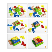 Wooden Geometric Stacking Puzzle – Shape-Matching Toy