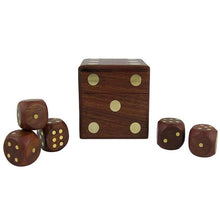 Extrokids Wooden Dice Set of 5 - Brown - EKIT0014