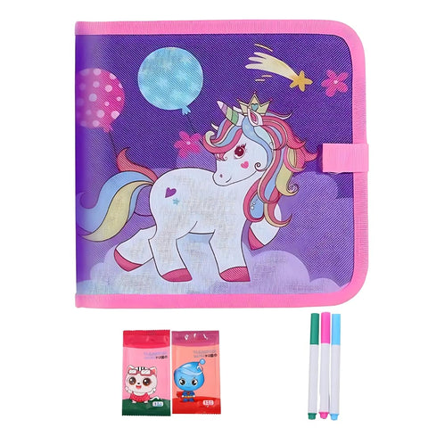 Erasable Drawing Book 3 Coloured Pen 2 Wet Wipe - EKSS0199