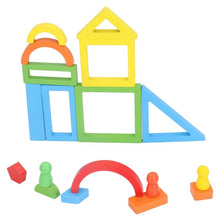 Wooen rainbow Blocks puzzle game - EKT2440