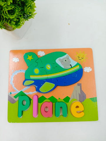 Wooden Zigsaw Puzzle Plane - EKT2621