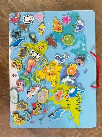 Wooden Animal Magnatic Maze Board - EKT3355