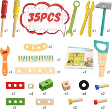 Wooden Tool Kit with Storage Box For Kids - EKT3825