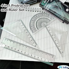 Colour Changing Protractor And Ruler Sets 4 In 1 - EKT3885