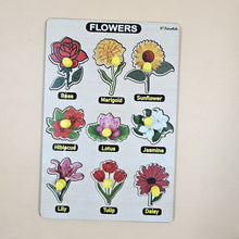 Extrokids Wooden Flower Peg Board For Kids - EKW0293