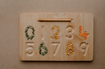 1 Wooden 0 to 9 numbers Tracing board will be shipped - EKW0284