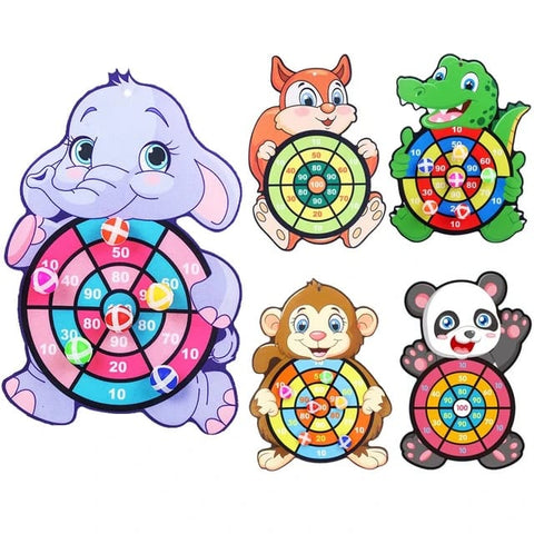 Kids Throw Ball Dartboard | 3 Sticky Balls (One Random Design Shipped)